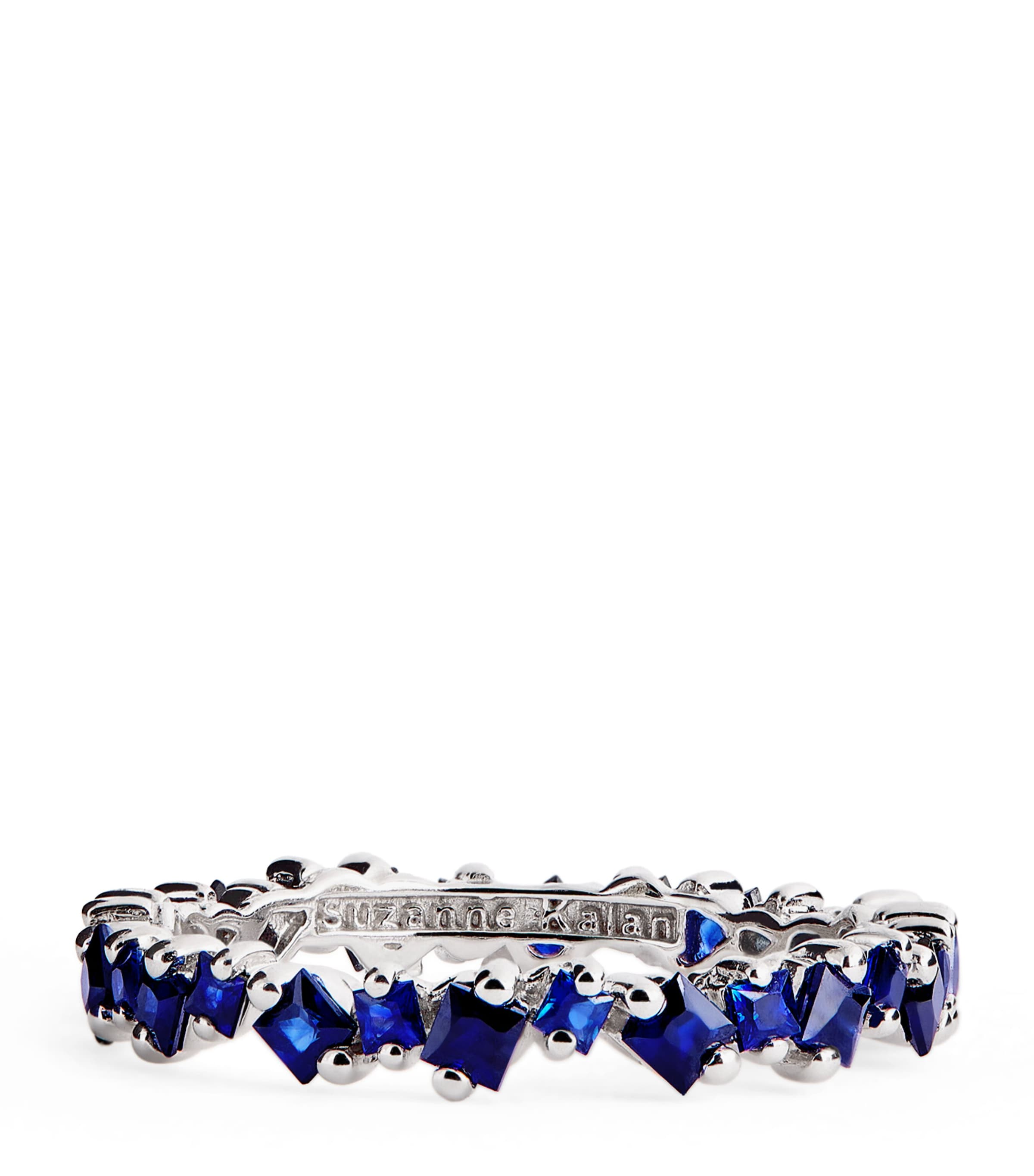 White Gold and Sapphire La Fantasie Cosmic Eternity Ring