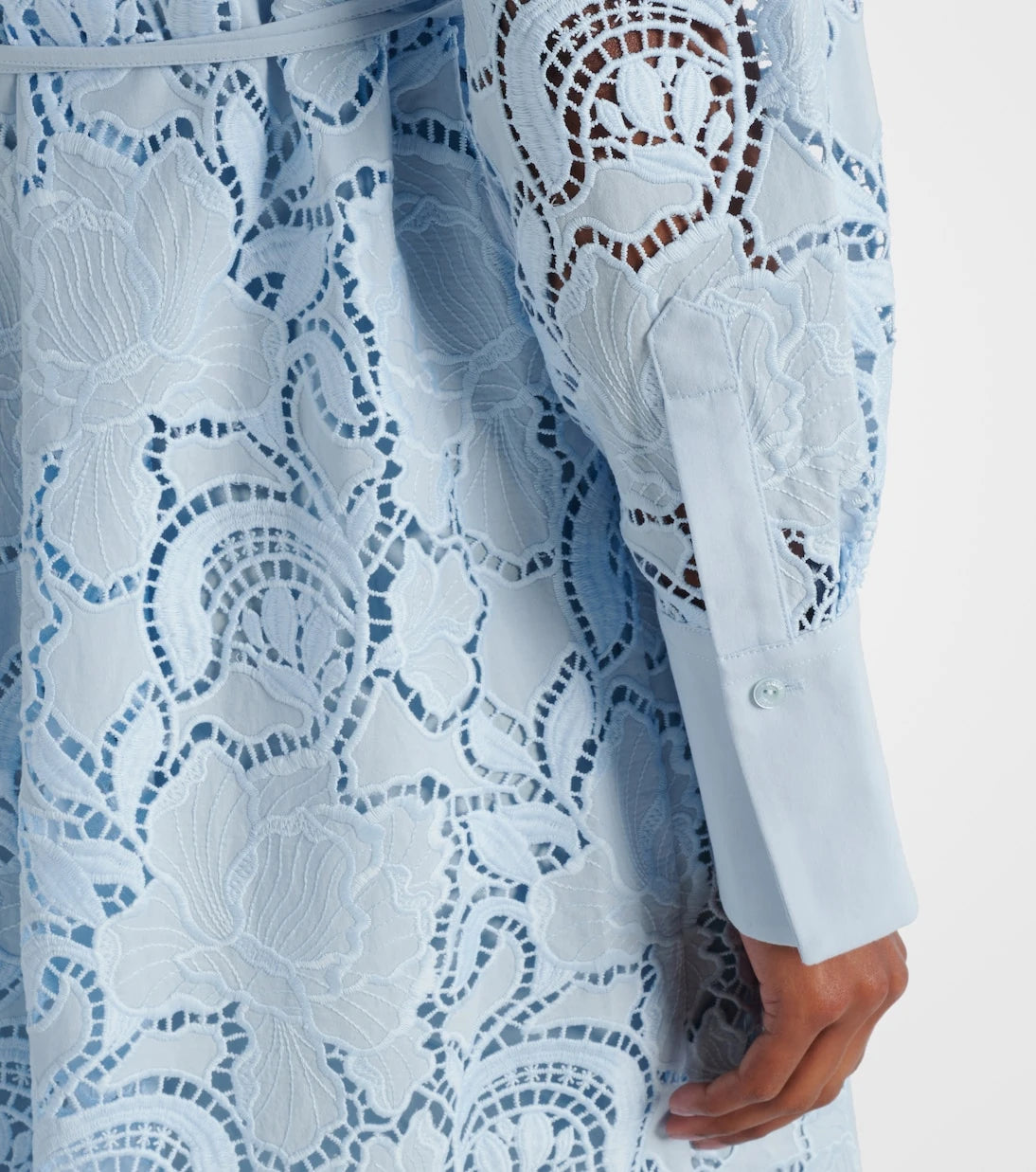 Erdem - Laser-cut cotton shirt dress