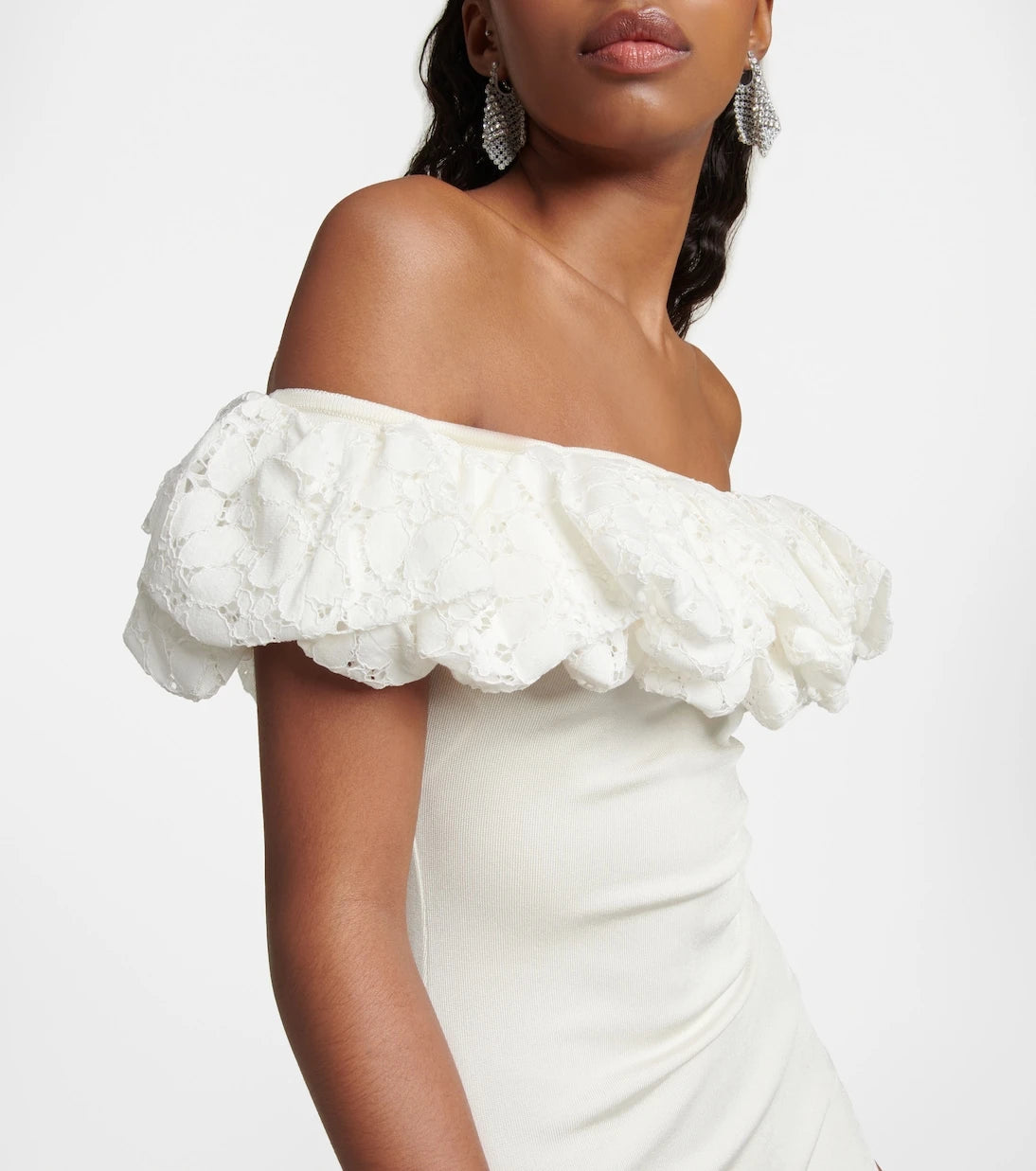 Alexandre Vauthier - Off-shoulder ruffle-trimmed minidress