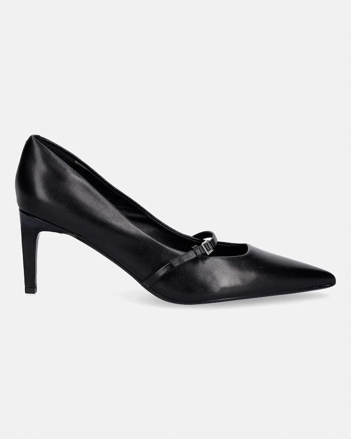 Calvin Klein ESS STILETTO 70 MJ LTH HDW deri topuklu ayakkabı
