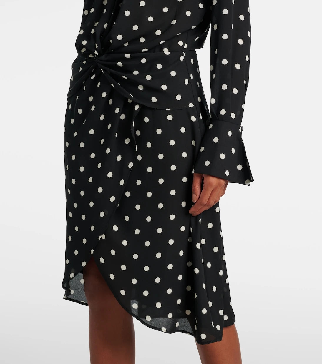 Nina Ricci - Polka-dot gathered midi dress