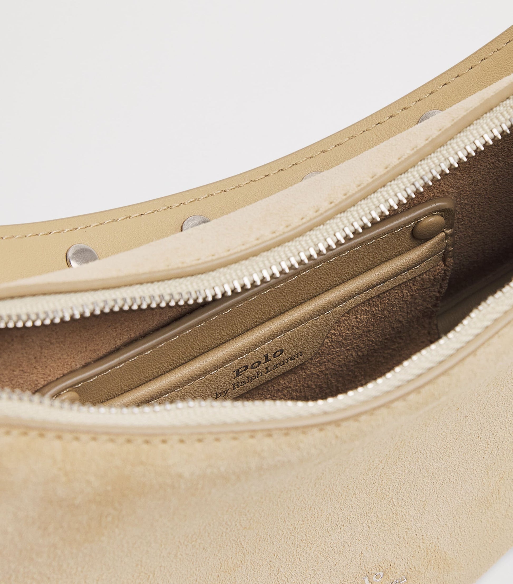 Polo Ralph Lauren Mini Suede Studded ID Shoulder Bag