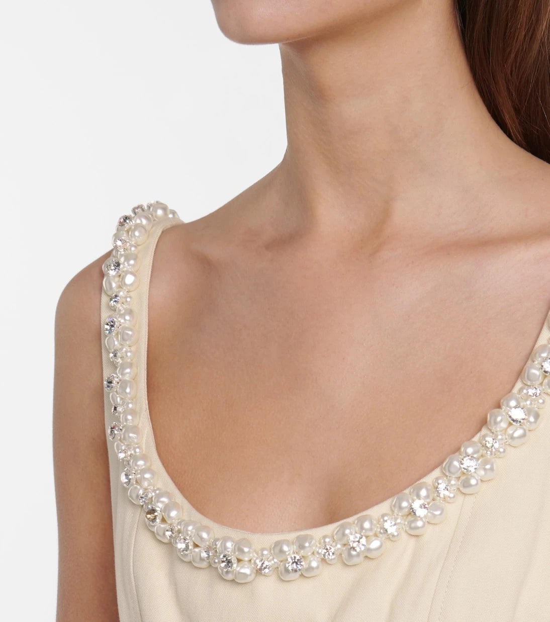 Simone Rocha - Embellished cotton midi dress