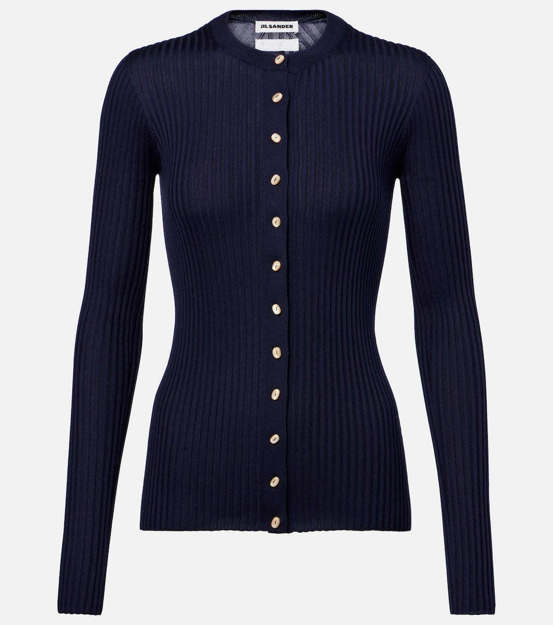 Jil Sander - Ribbed-knit silk cardigan