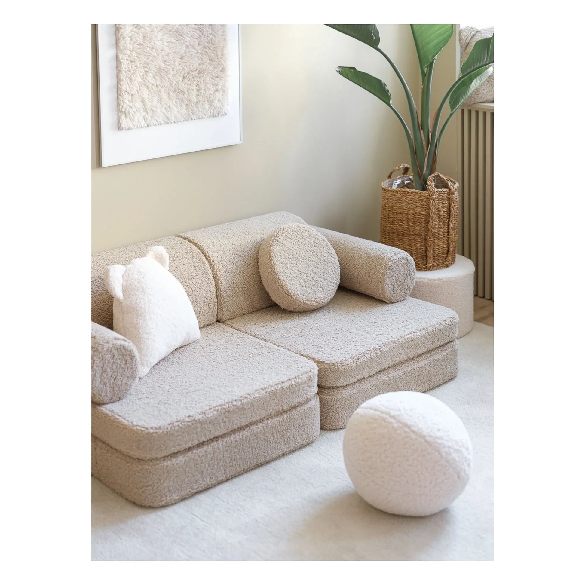 Wigiwama - Modular teddy sofa | Beige