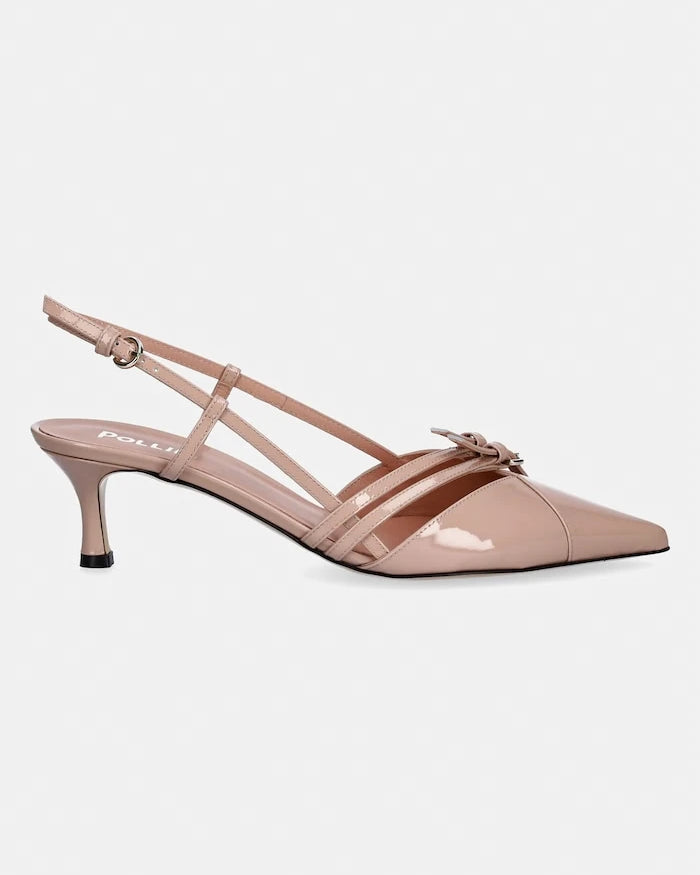 Pollini обувки с ток от кожа
