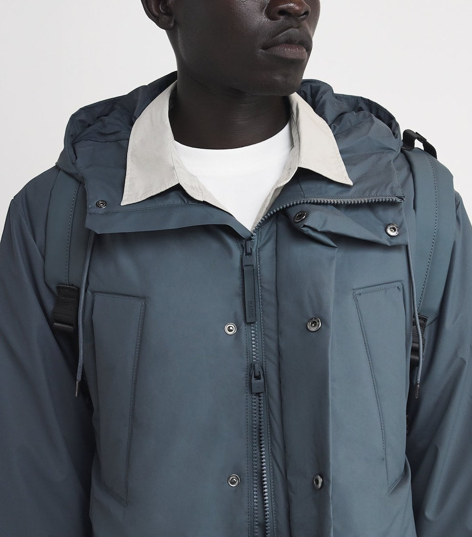 Rains Grey Waterproof Lohja Cargo Jacket