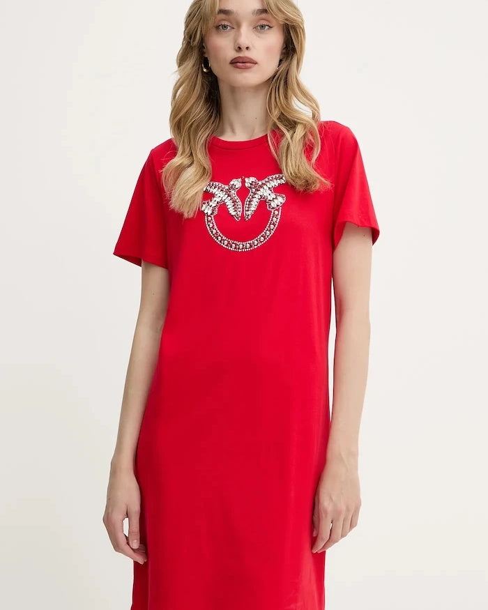 Pamuklu elbise Pinko Answear Exclusive