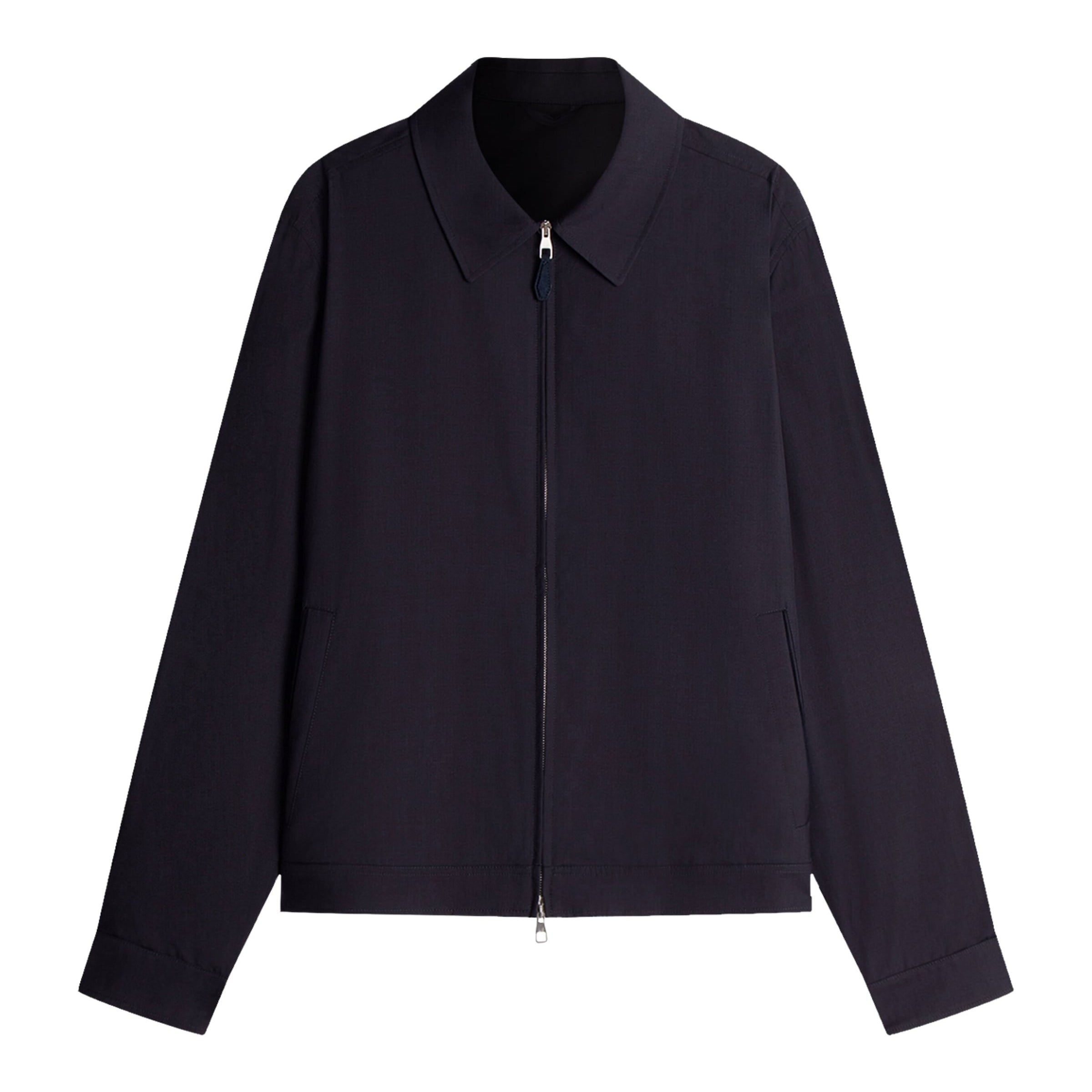 Dunhill Black Wool-Silk Shirt Jacket