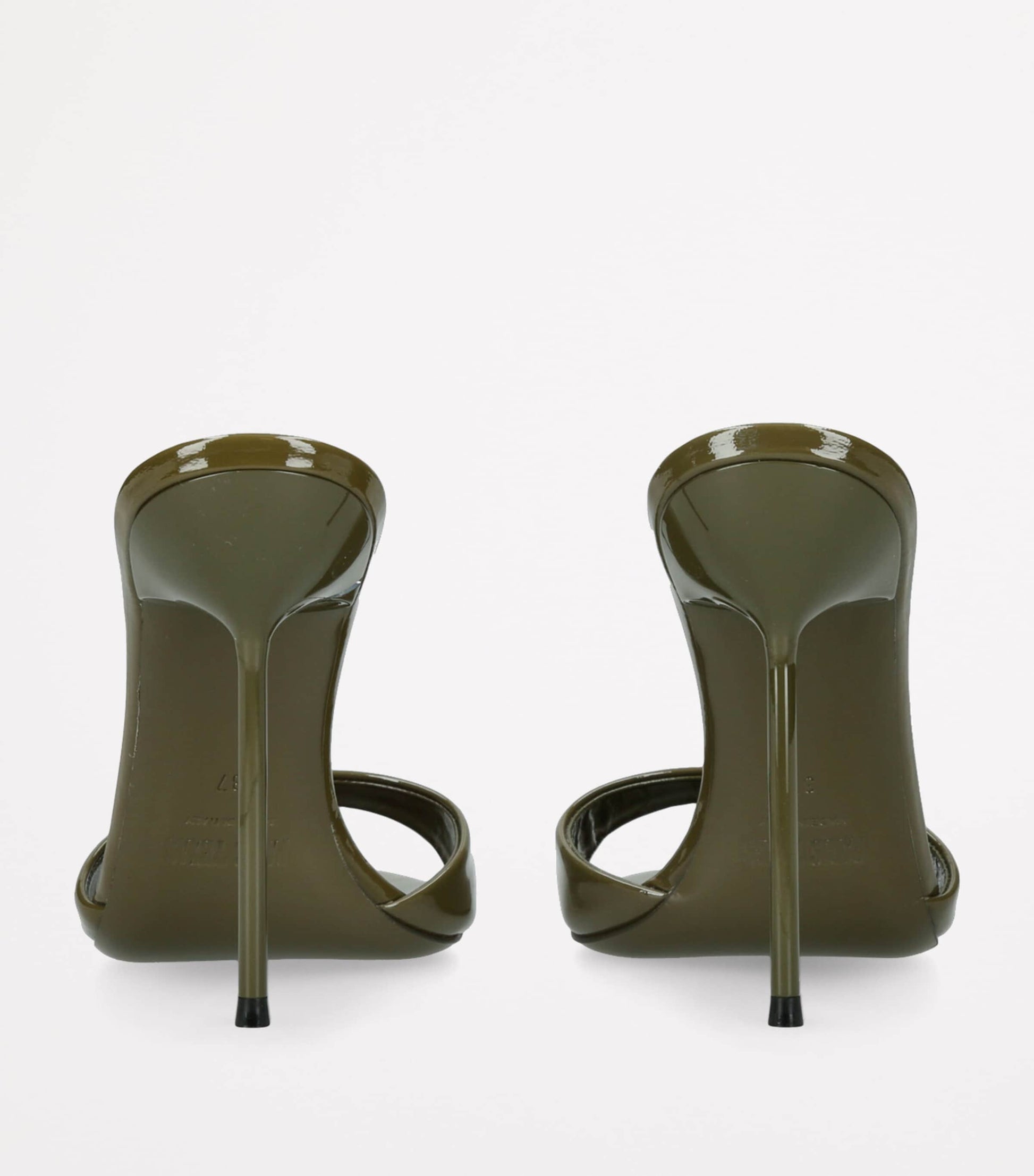 Green Patent Leather Lidia Mules 105