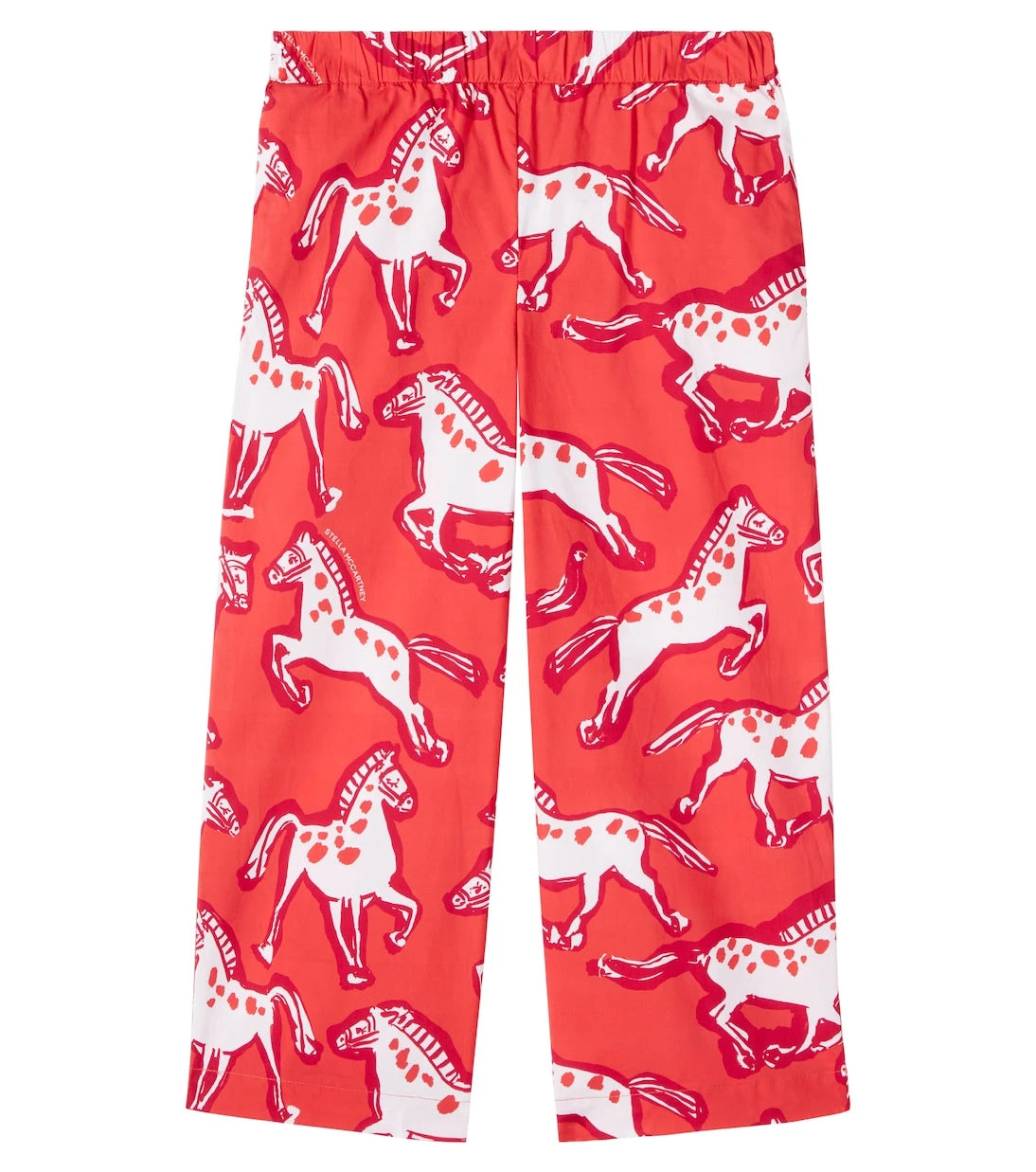 Stella McCartney Kids - بنطال قطني بوبلين بطبعة حصان