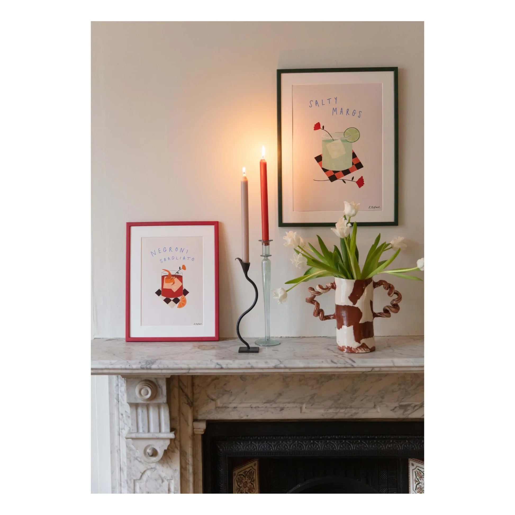 Rose England - Salty Margs Poster | Powder pink