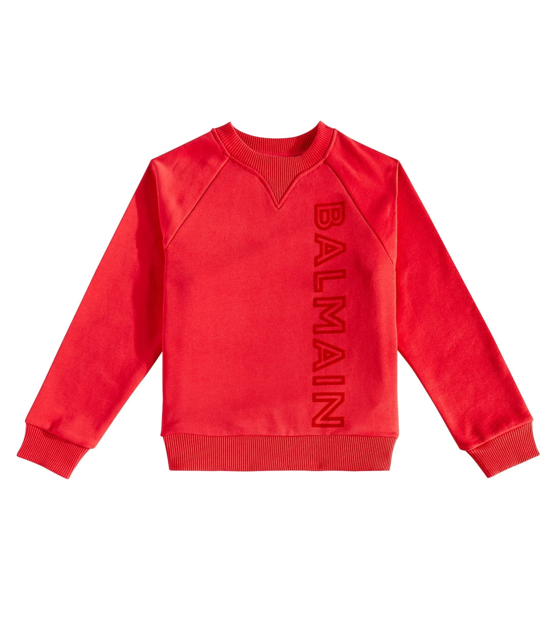 Balmain Kids - سويت شيرت قطني بشعار الماركة