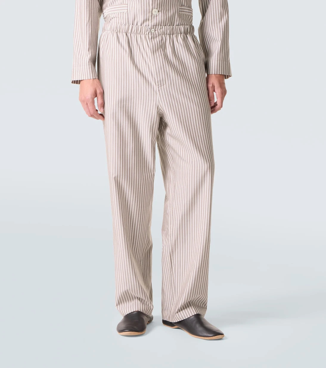 Zegna - Striped silk, cotton, and cashmere pajamas