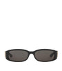 Black Slim Rectangular Sunglasses