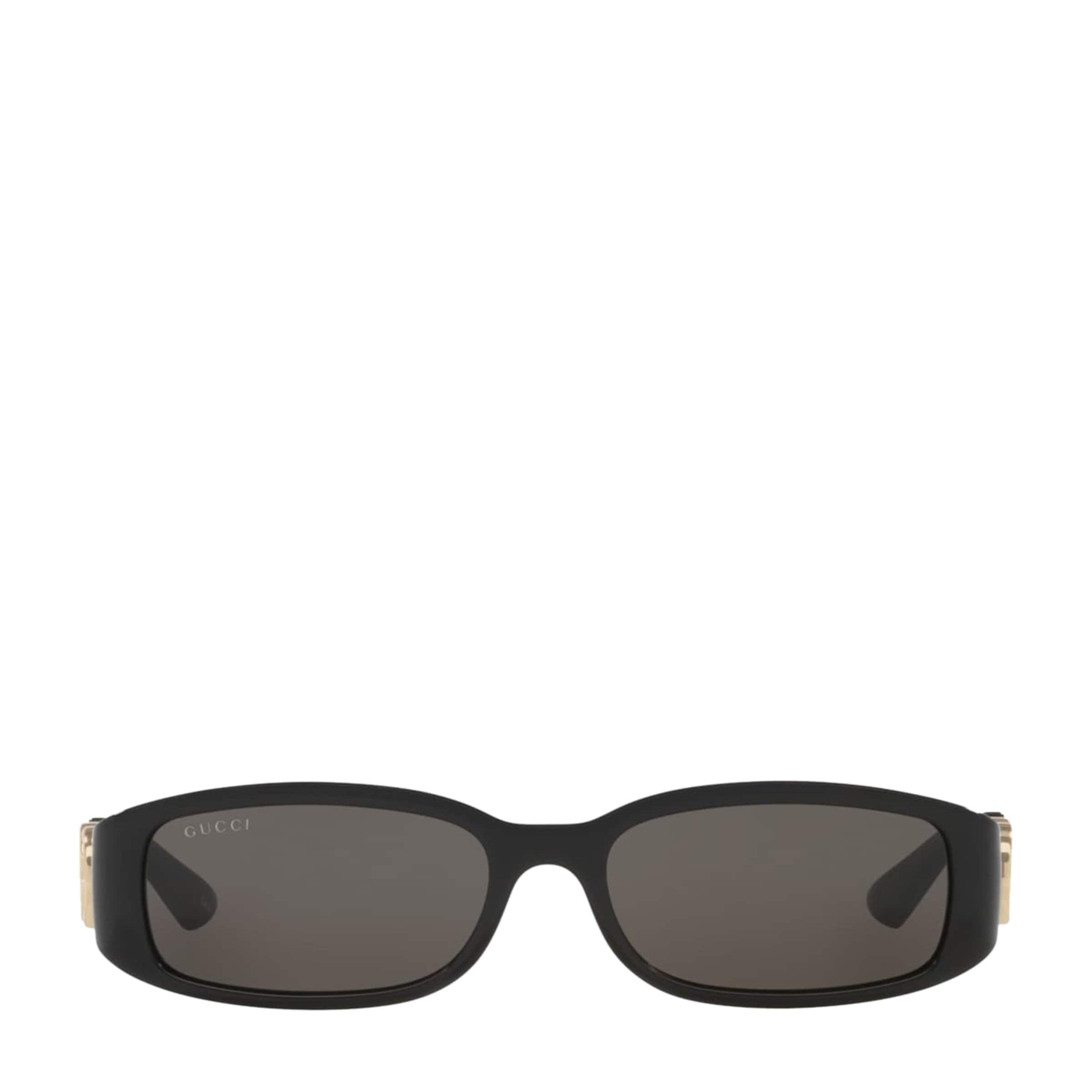 Black Slim Rectangular Sunglasses