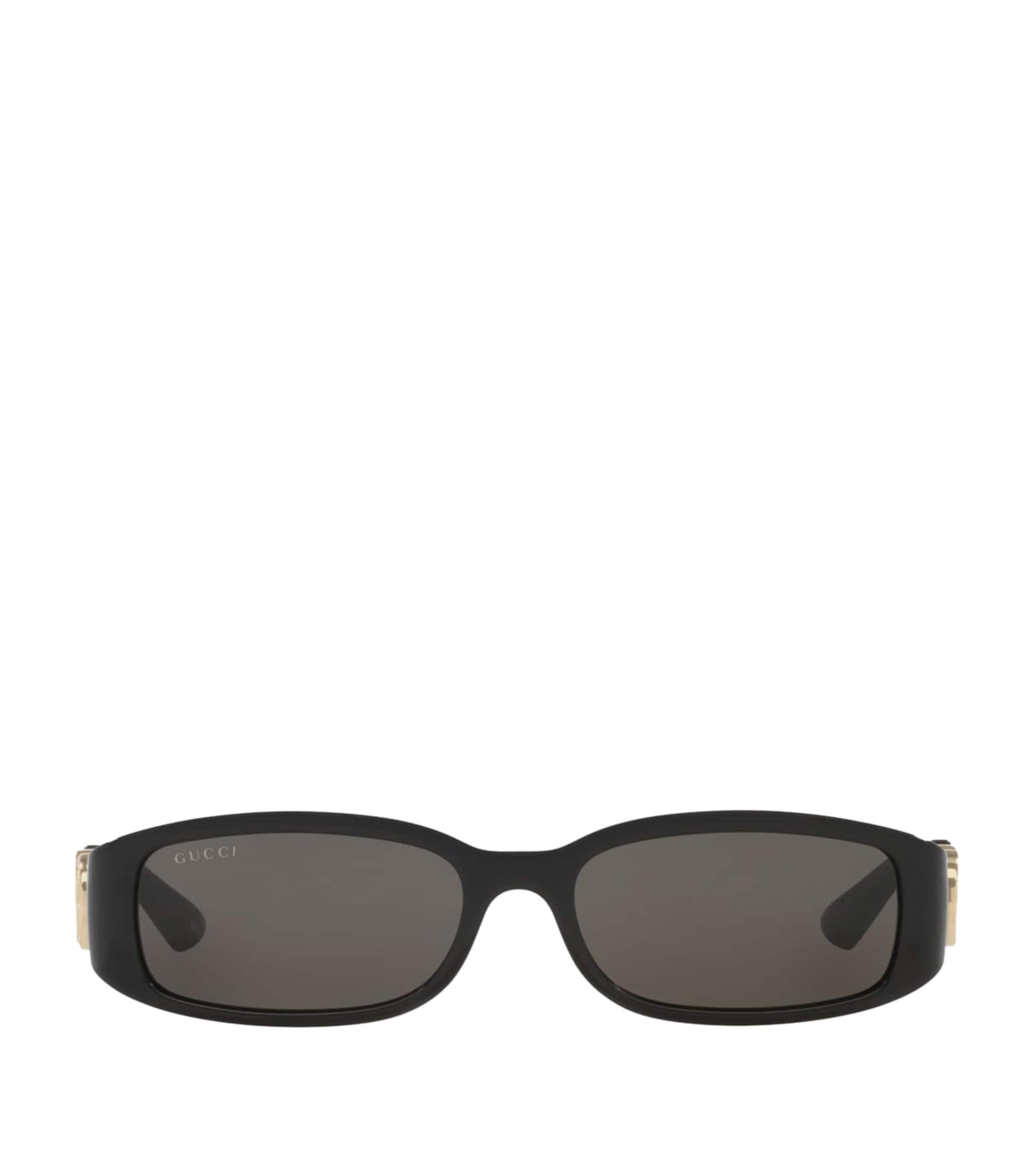Black Slim Rectangular Sunglasses