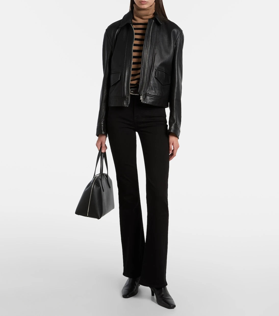 7 For All Mankind - بنطلون جينز ليجي بقصة بوت كات سوهو متوسط الارتفاع