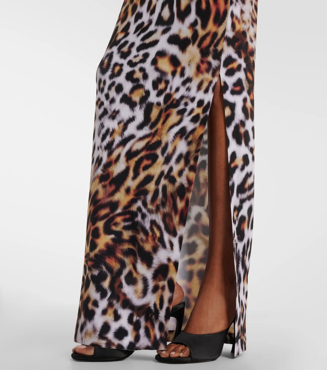 Norma Kamali - Leopard-print one-shoulder gown
