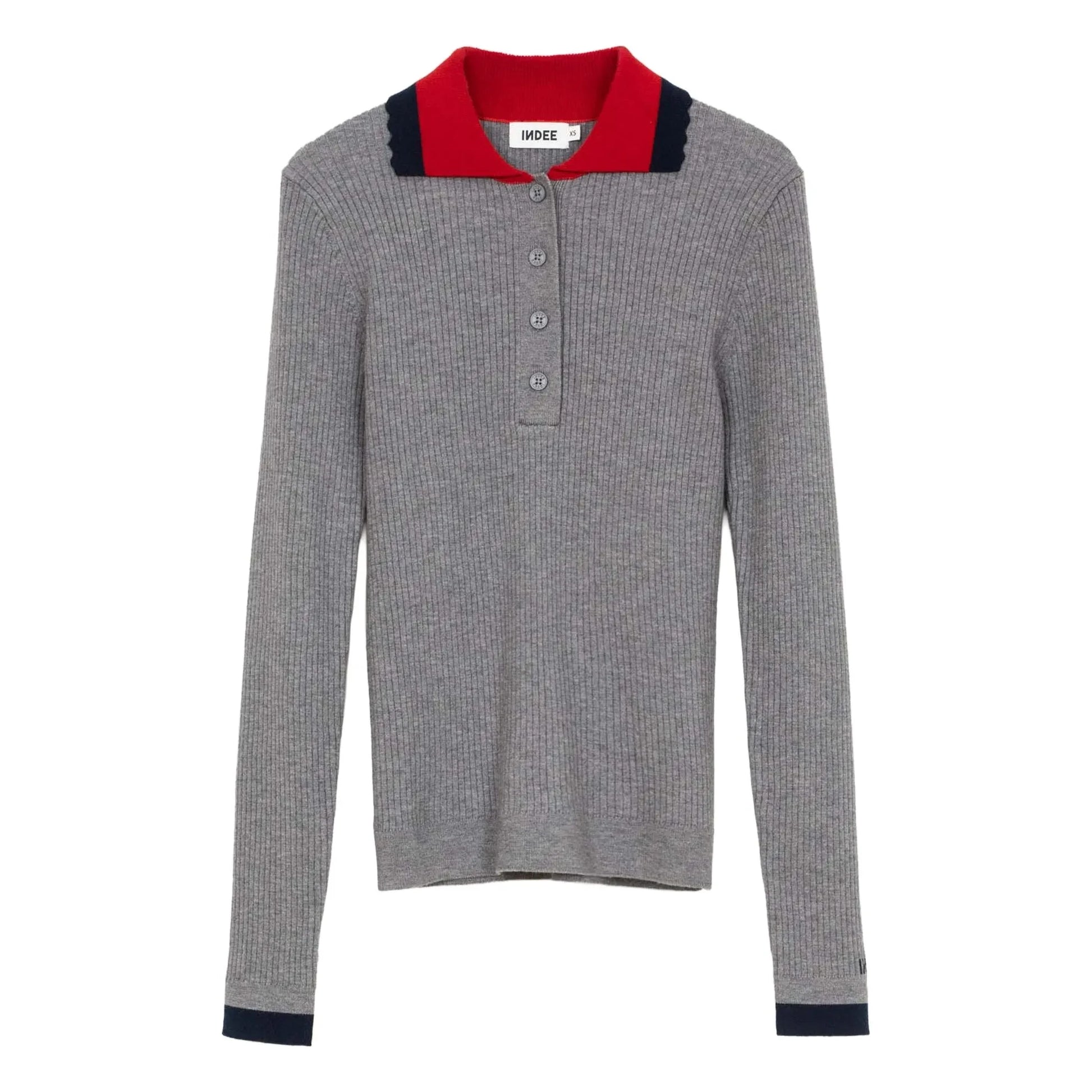 Indee - Polo Today sweater | Grey