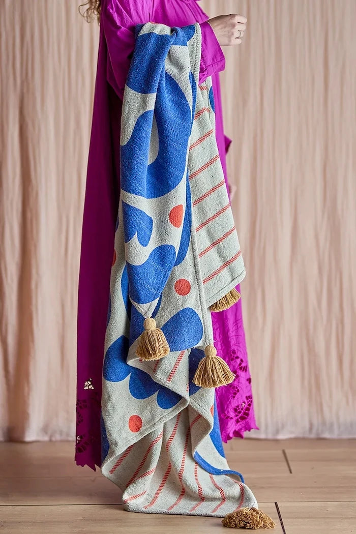 Одеяло с памук Bloomingville Eviaya 160 x 130 cm