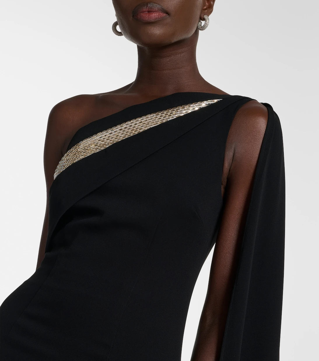 Roland Mouret - Embellished one-shoulder cady gown