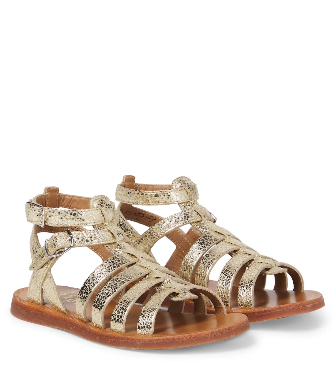 Pom d'Api - Metallic leather sandals