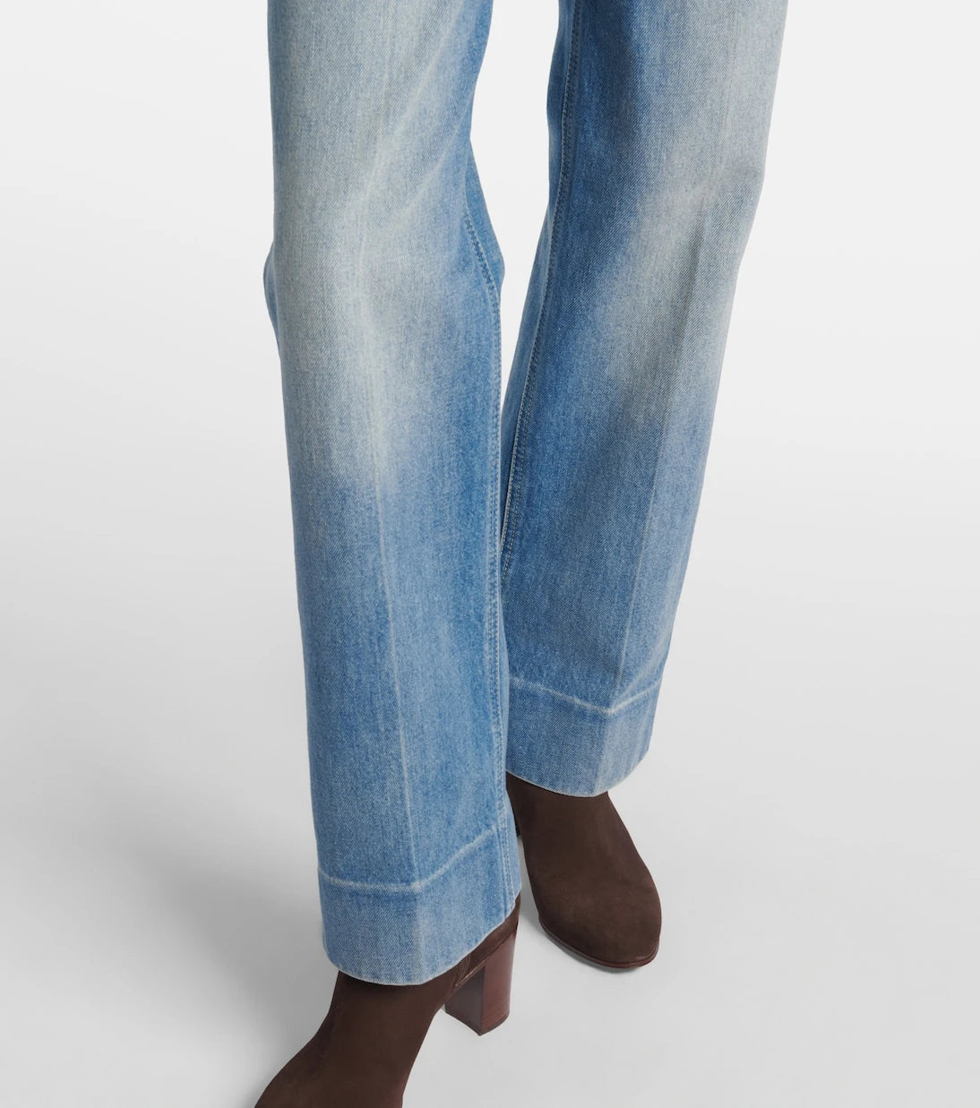 Valentino - Faded wide-leg jeans