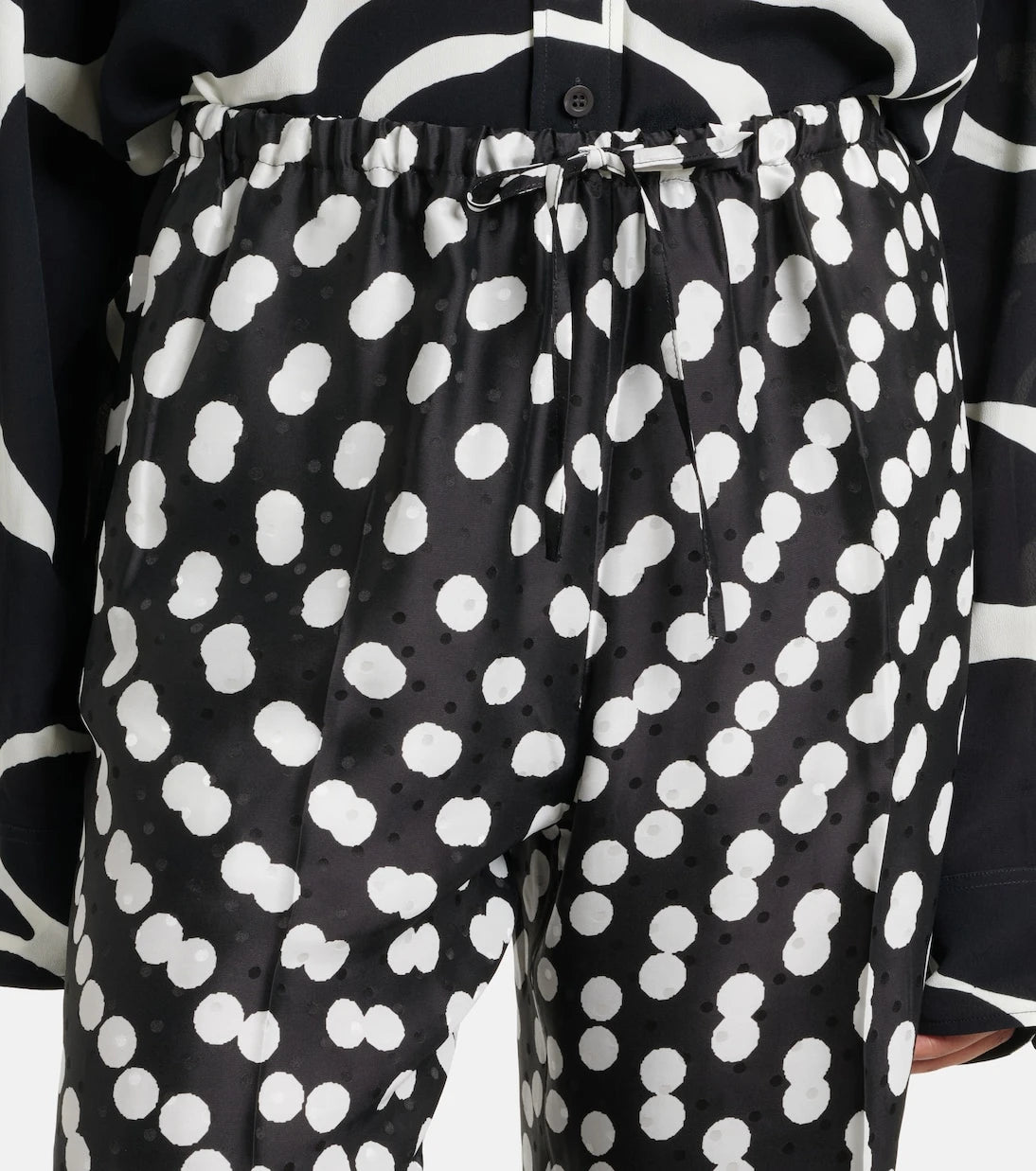 Dries Van Noten - Polka-dot silk wide-leg pants