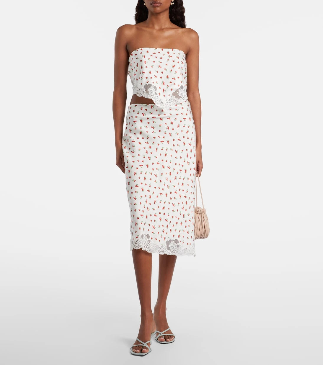 Posse - Fae lace-trimmed printed top