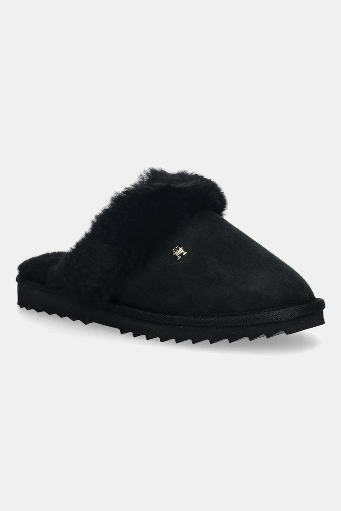 Tommy Hilfiger TH SHEARLING HOUSE SHOE Deri Terlik