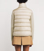 Moncler Beige Down Wool-Trim Panelled Cardigan
