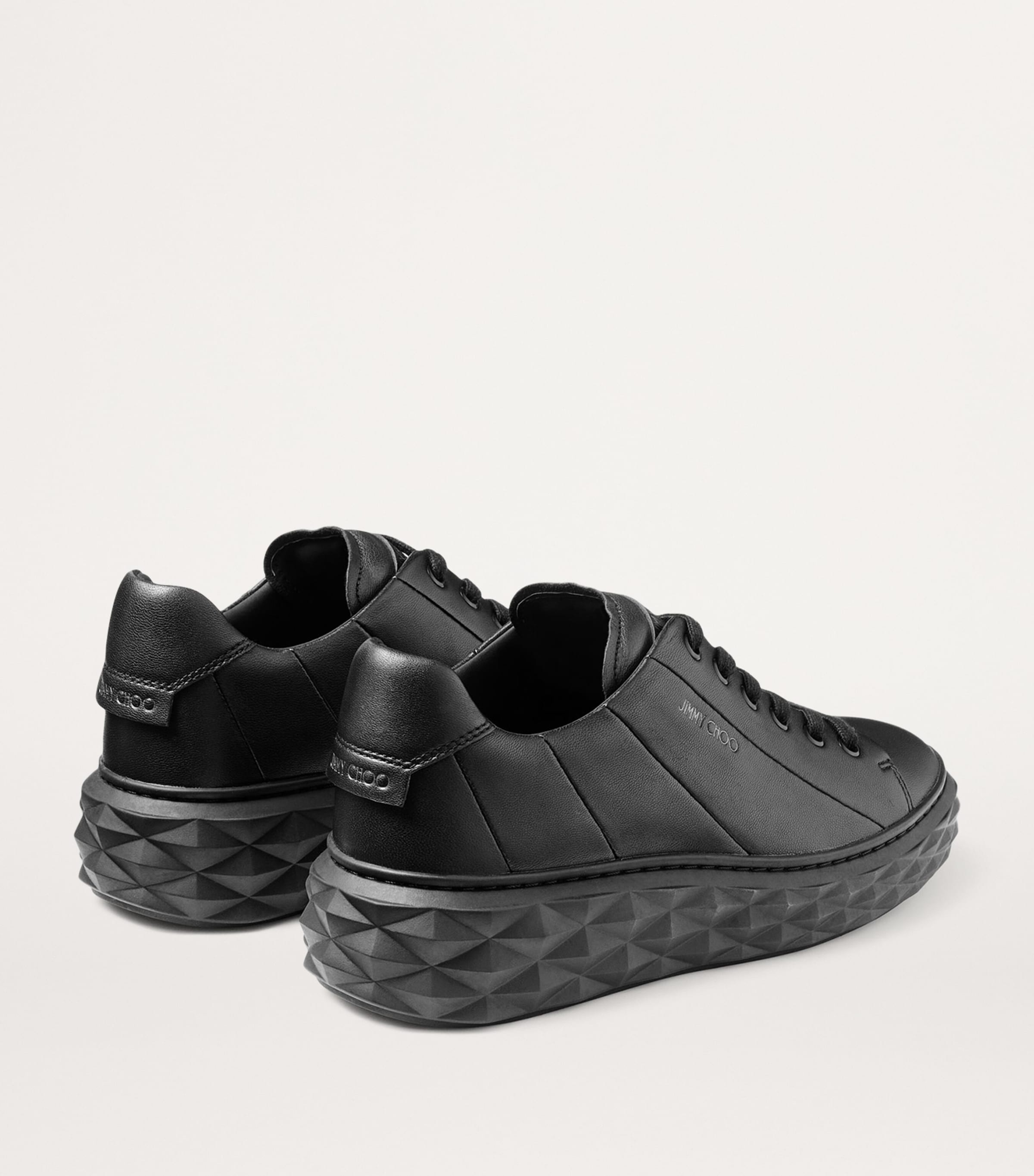 Diamond Light Maxi Leather Sneakers V BLACK/BLACK