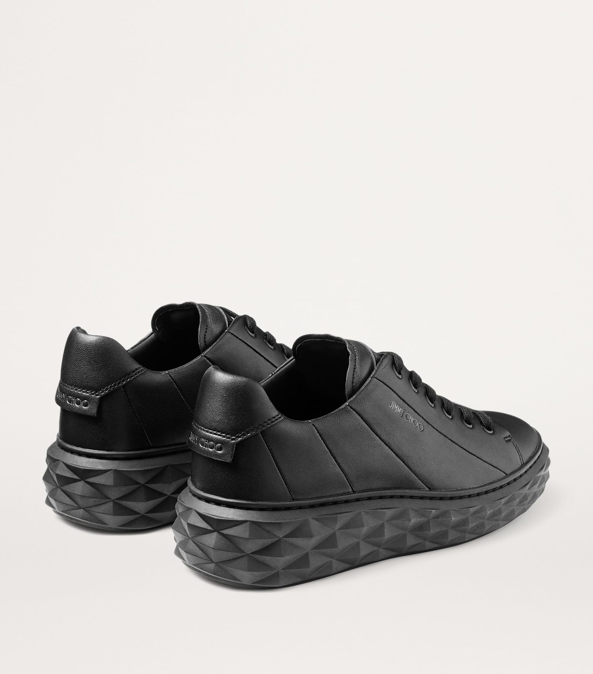 Diamond Light Maxi Leather Sneakers V BLACK/BLACK