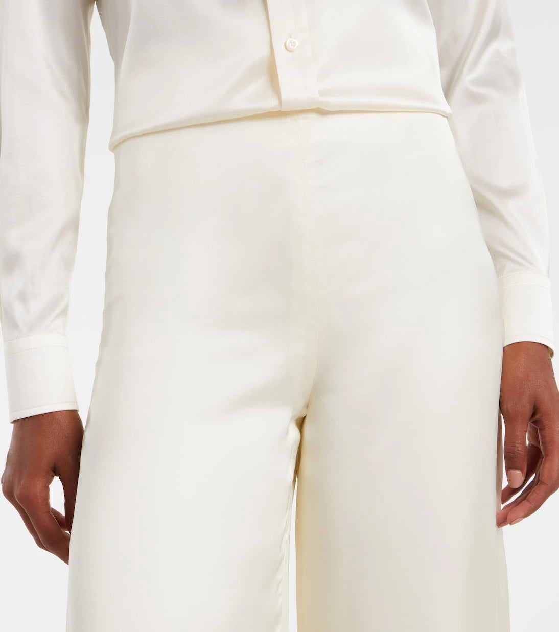 Ralph Lauren Collection - بنطلون ساتان بقصة أرجل واسعة