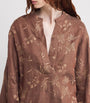 Eleventy Beige x Harrods Linen Floral-Embroidered Blouse