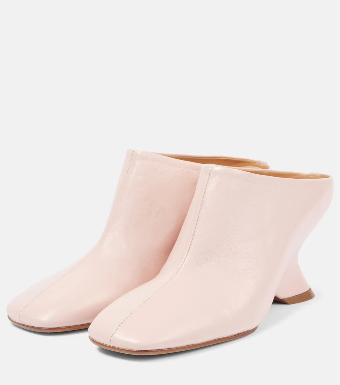 Dries Van Noten - حذاء بكعب ويدج Glove 75 من الجلد