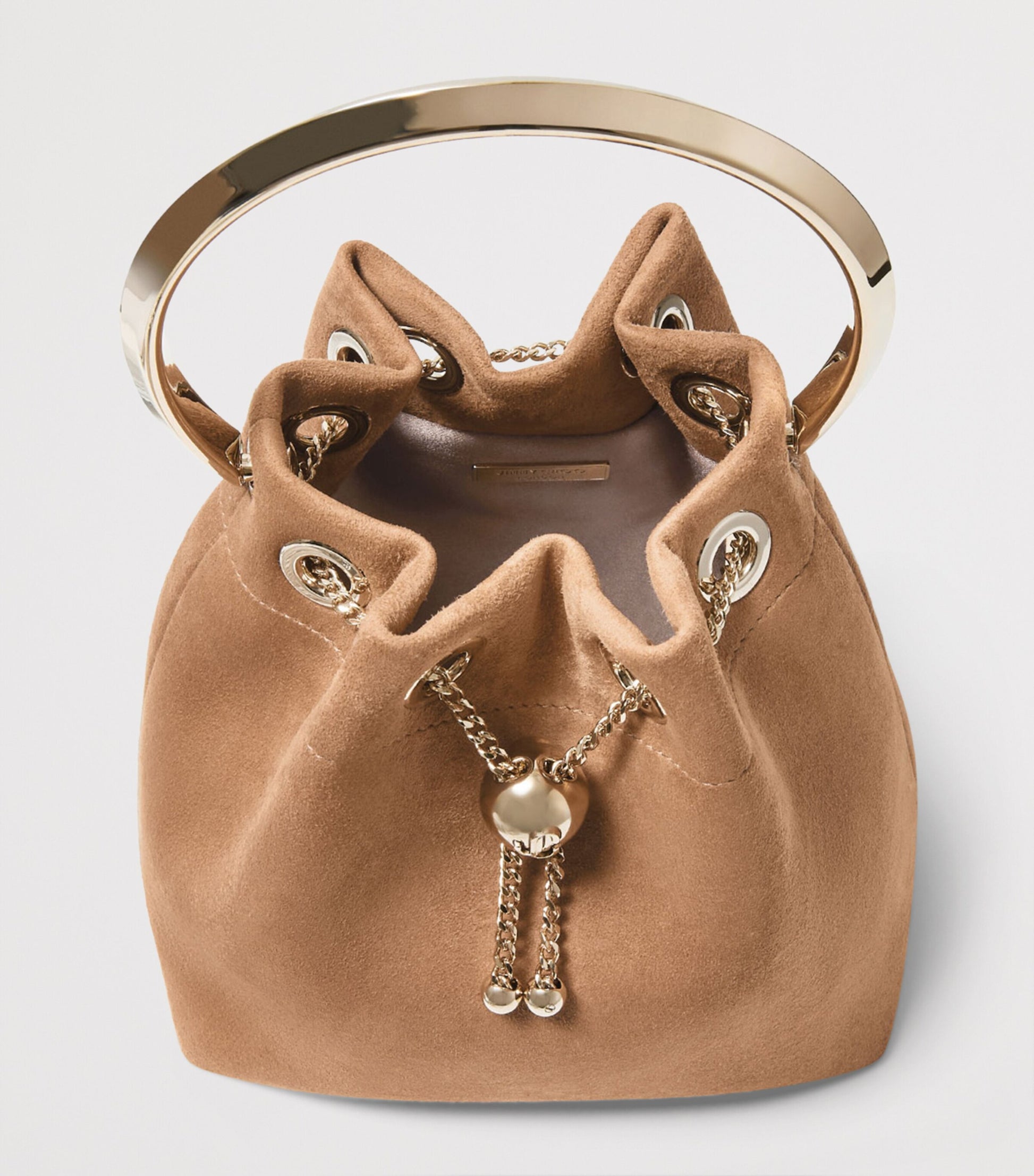 Jimmy Choo Beige Leather Bon Bon Top-Handle Bag