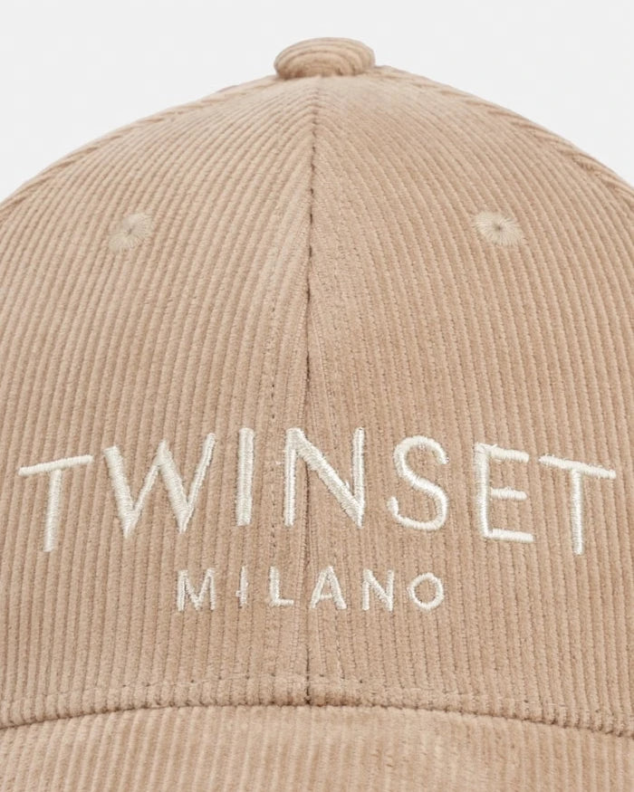 Twinset kadın kot kumaş vizörlü şapka