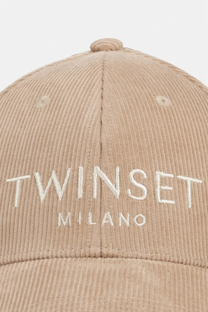 Twinset kadın kot kumaş vizörlü şapka