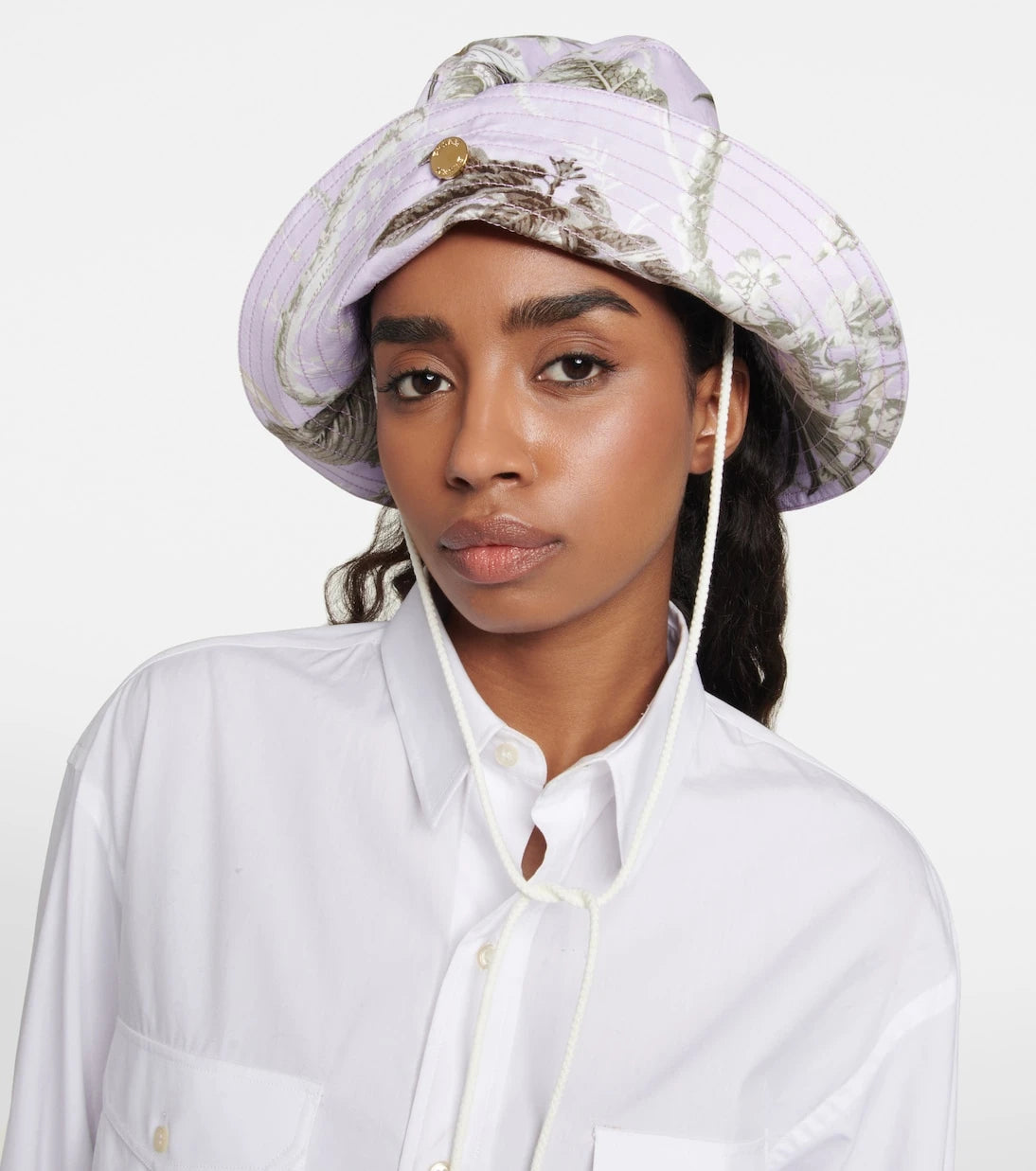 Erdem - Floral canvas bucket hat