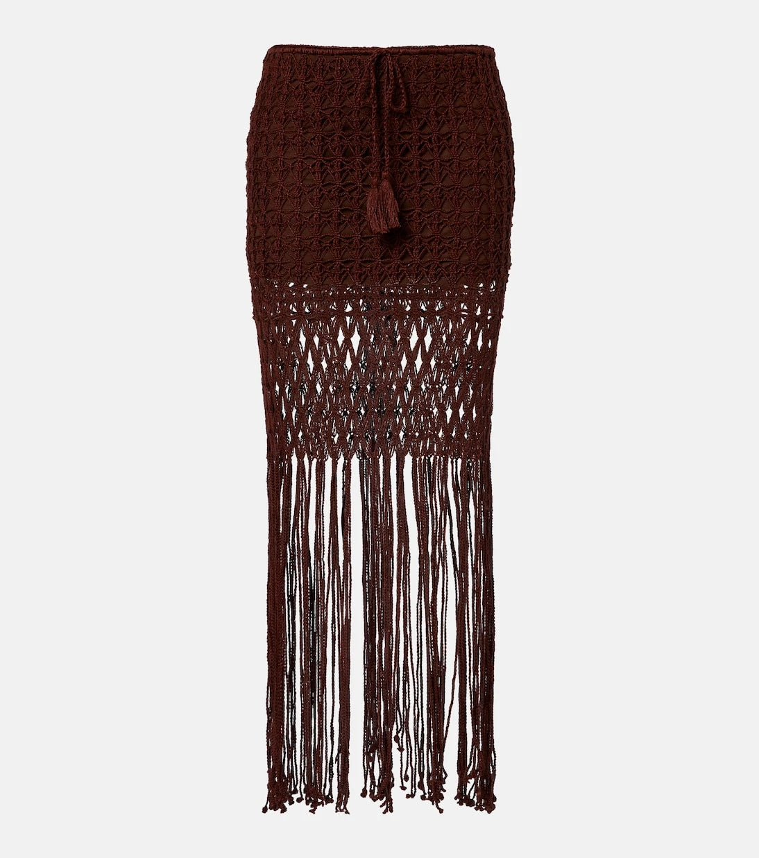 Anna Kosturova - Crochet fringed cotton miniskirt