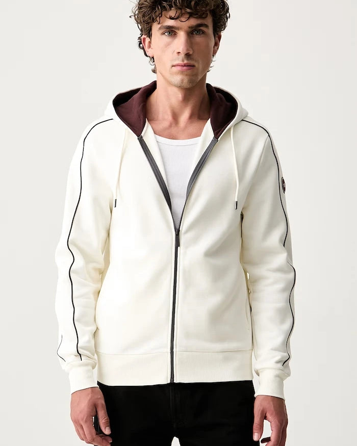 Colmar fermuarlı kapüşonlu erkek pamuklu sweatshirt