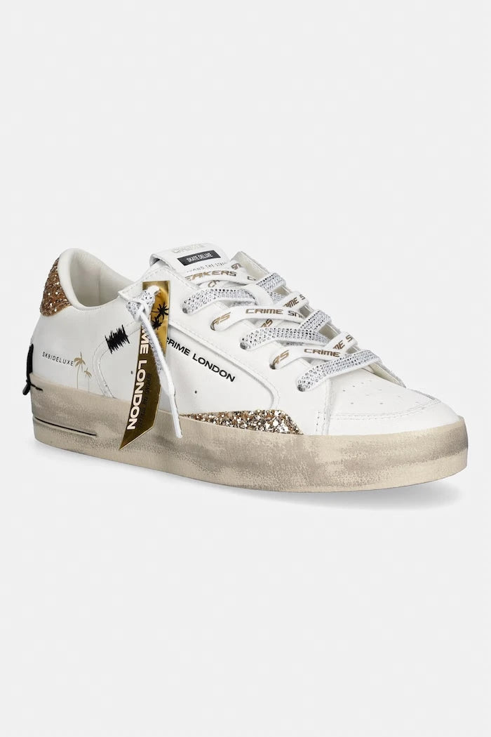 Кожени маратонки Crime London SK8 DELUXE