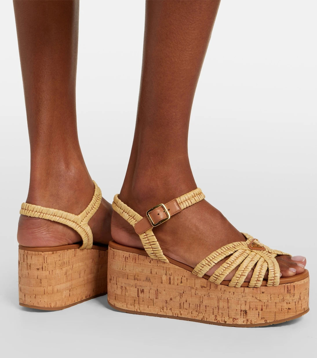 Prada - Crochet wedge sandals