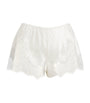 Ivory Silk Lace-Trim Baccarat Shorts
