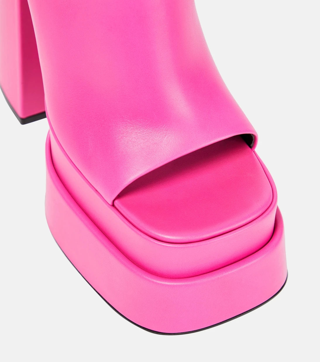 Versace - Leather platform mules