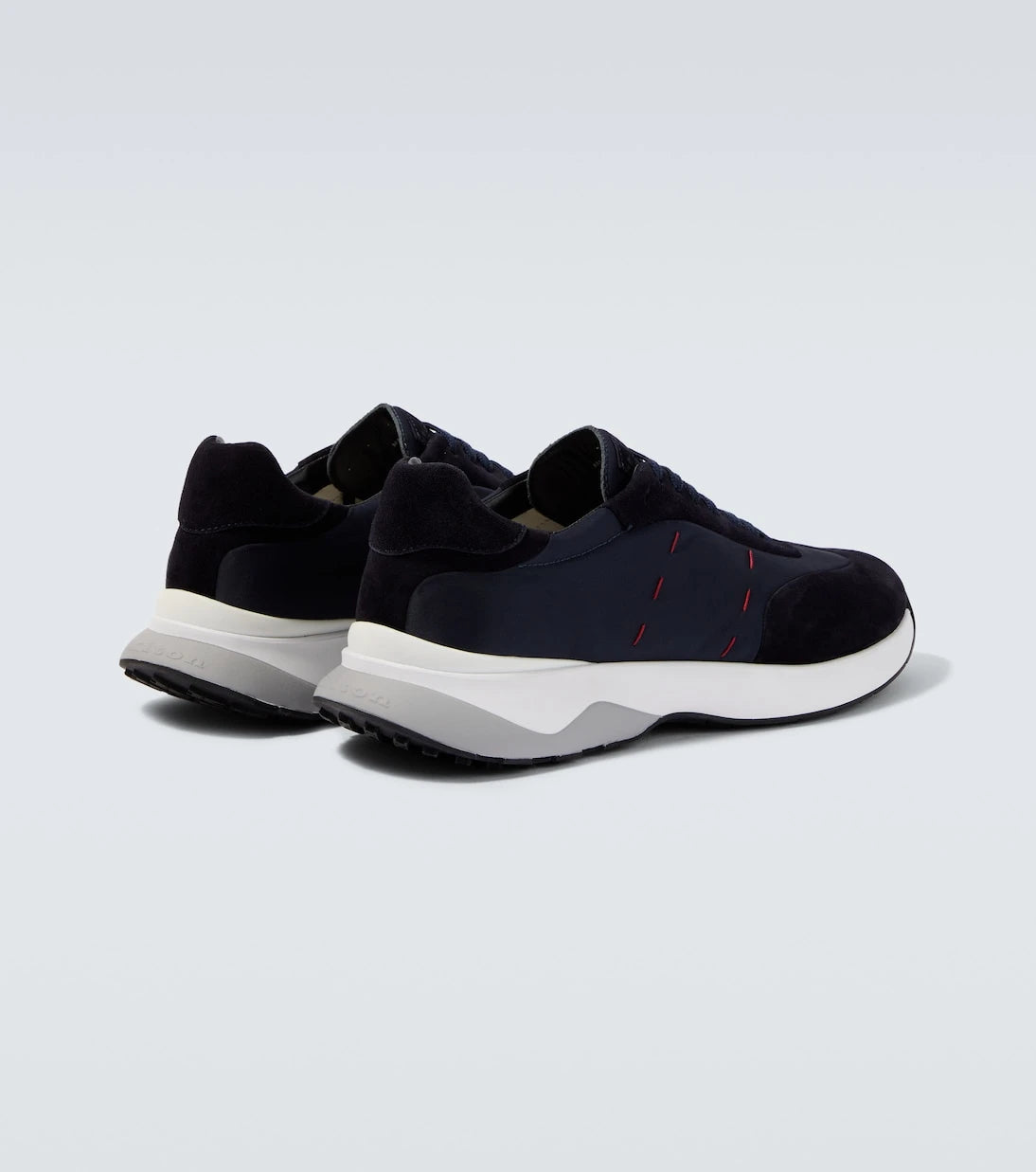 Kiton - Suede-trimmed sneakers