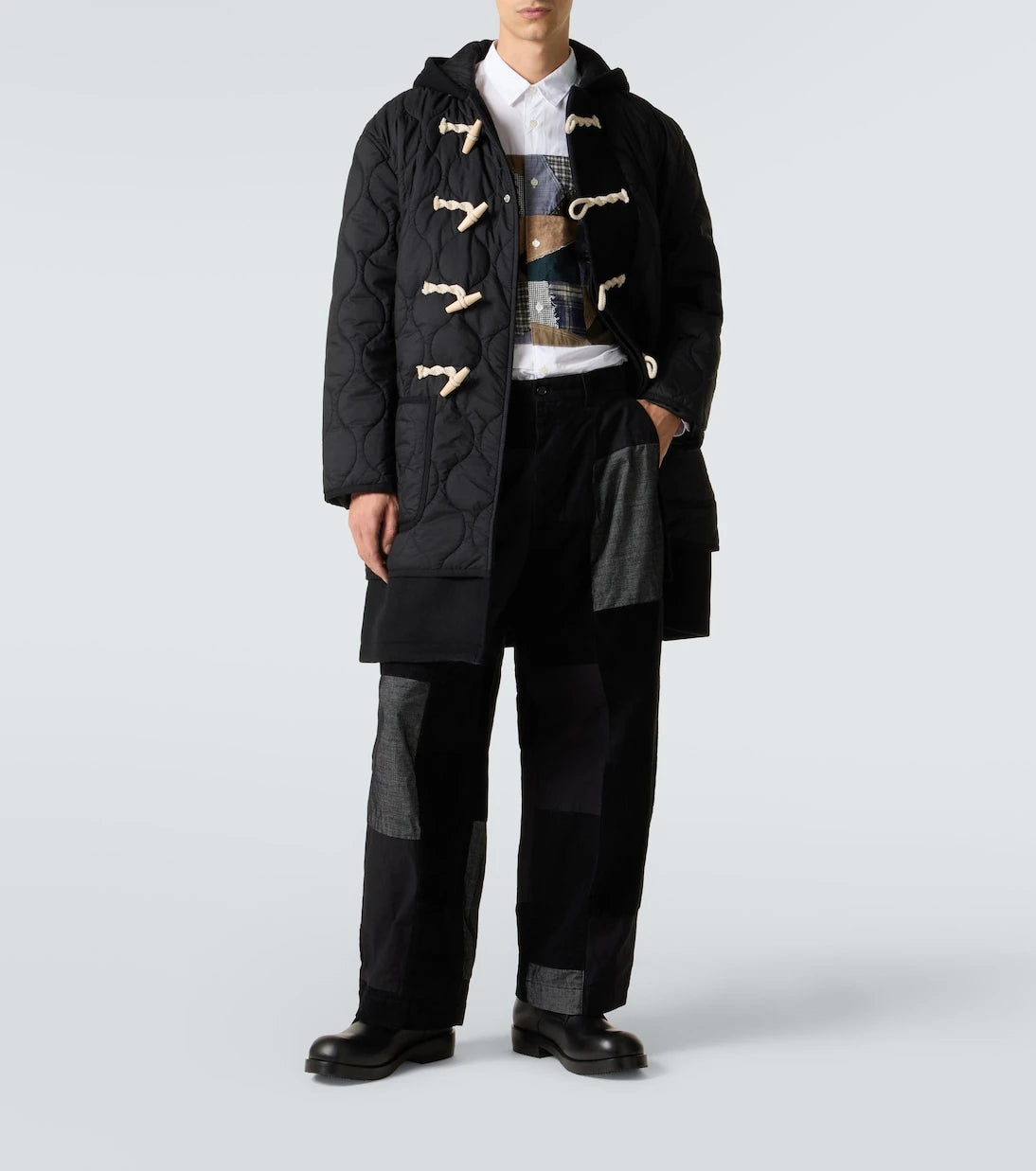 Comme des Garçons Homme - Patchwork cotton poplin shirt