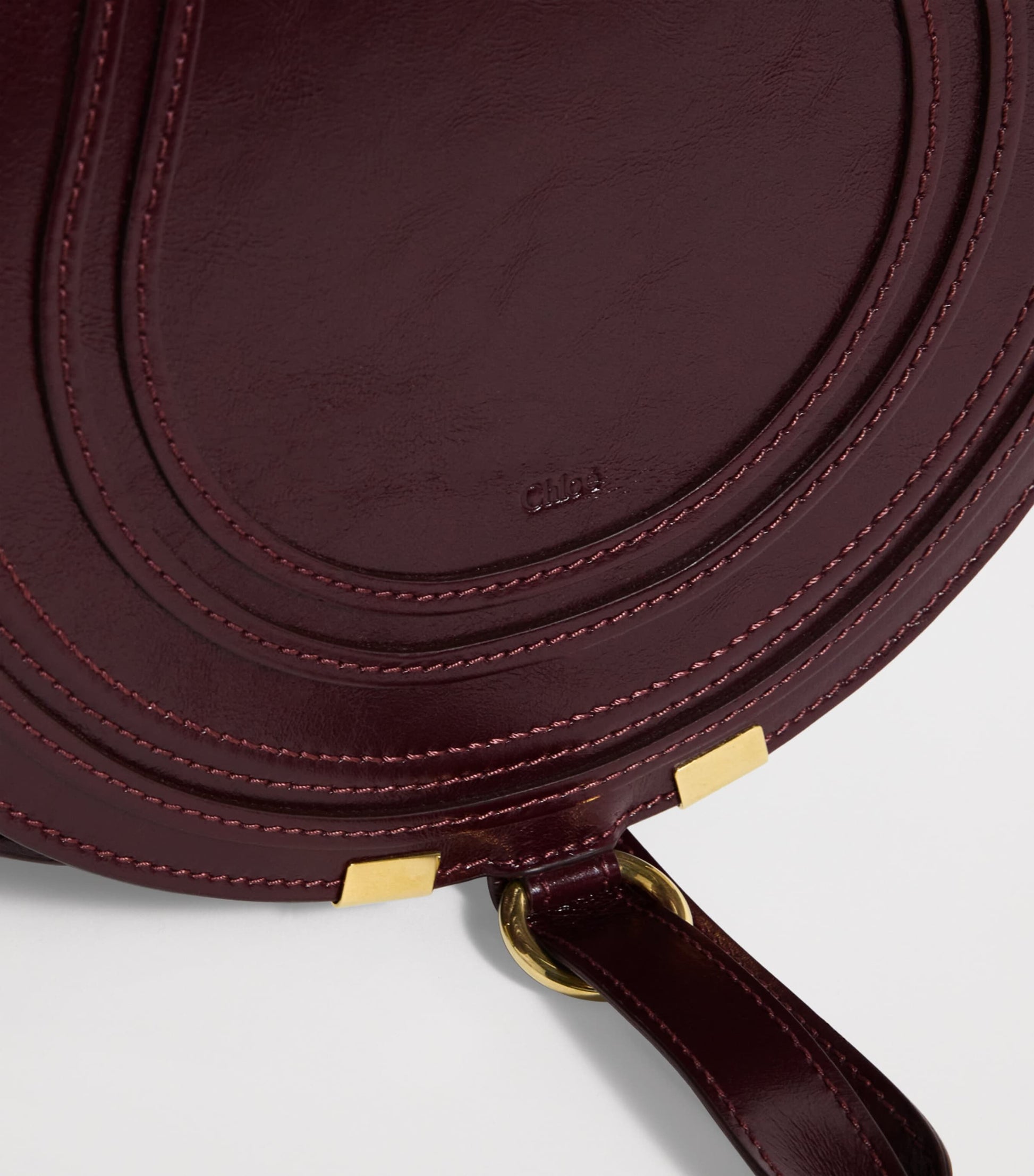 Chloé Red Small Leather Marcie Saddle Bag